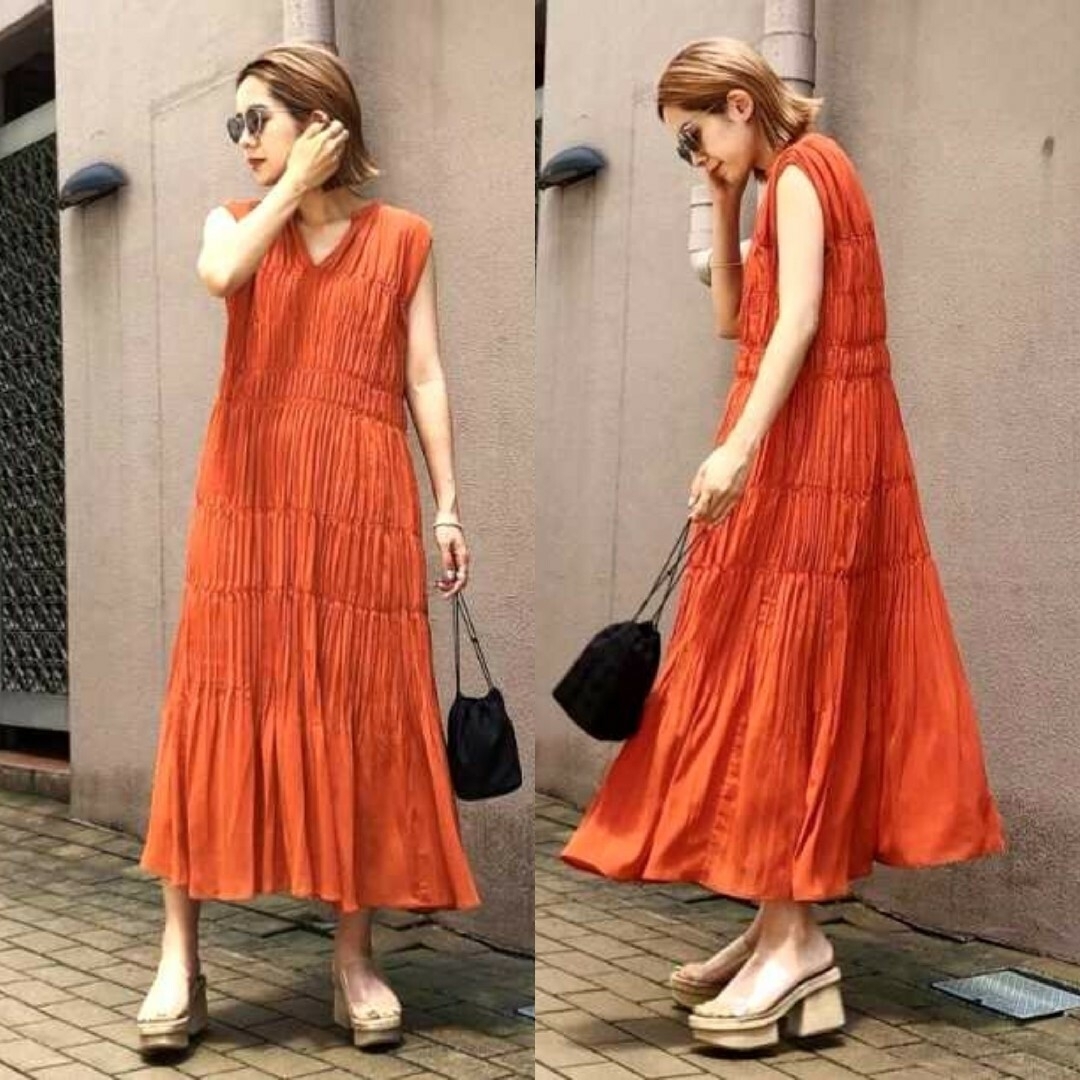 Ameri VINTAGE - Ameri【タグ付新品】シャーリング プリーツ Ameri VINTAGE - Ameri【タグ付新品】シャーリング プリーツ