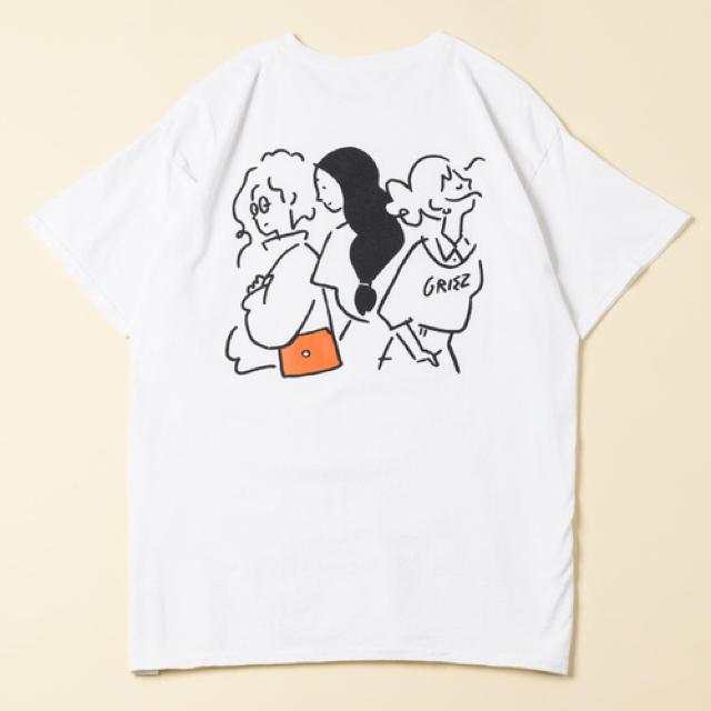 Auntie Rosa(アンティローザ)のgriez girlプリントtシャツ ホワイト レディースのトップス(Tシャツ(半袖/袖なし))の商品写真