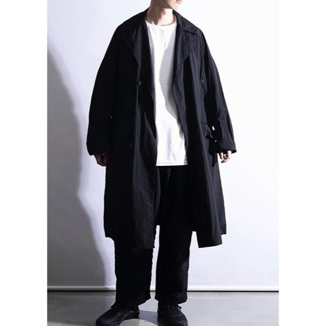 COMOLI(コモリ)の20SS TEATORA テアトラ Device coat 黒 3 comoli メンズのジャケット/アウター(ステンカラーコート)の商品写真
