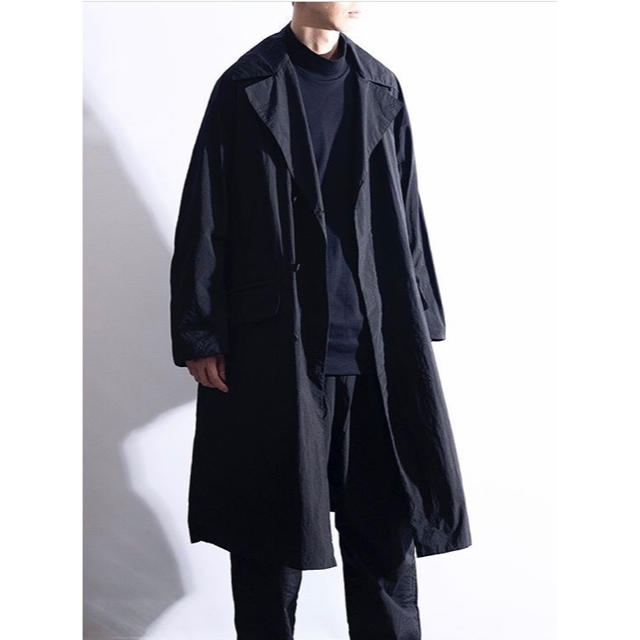 COMOLI(コモリ)の20SS TEATORA テアトラ Device coat 黒 3 comoli メンズのジャケット/アウター(ステンカラーコート)の商品写真