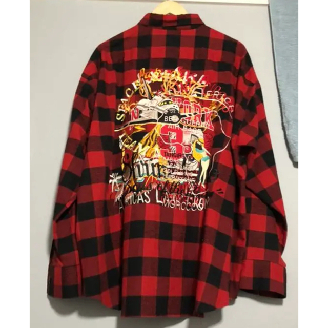 doublet CHAOS EMBROIDERY CHECK SHIRT