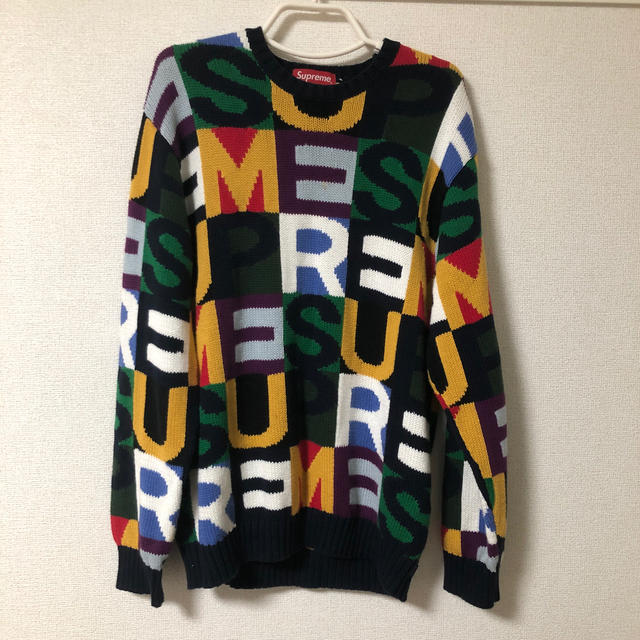 18FW Supreme Big Letters Sweater