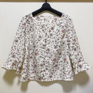 プロポーションボディドレッシング(PROPORTION BODY DRESSING)のプロポーションボディドレッシング　花柄フレアースリーブブラウス(シャツ/ブラウス(半袖/袖なし))