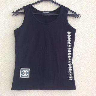 シャネル(CHANEL)のシャネル タンクトップ 黒(Tシャツ(半袖/袖なし))