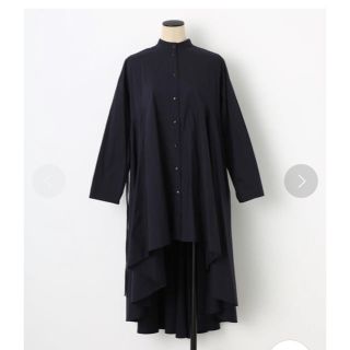 ブラックバイマウジー(BLACK by moussy)のブラックバイマウジー 2way drape long sh op ネイビー(ロングワンピース/マキシワンピース)