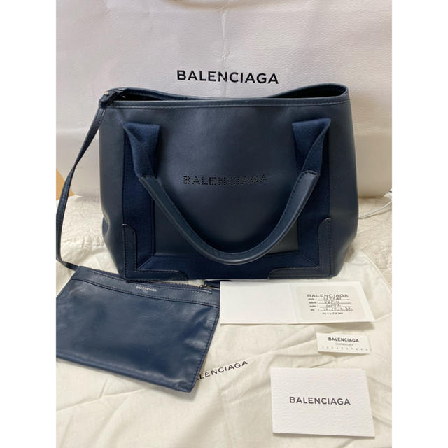 Balenciaga - お値引き。BALENCIAGA レザー ネイビー カバS