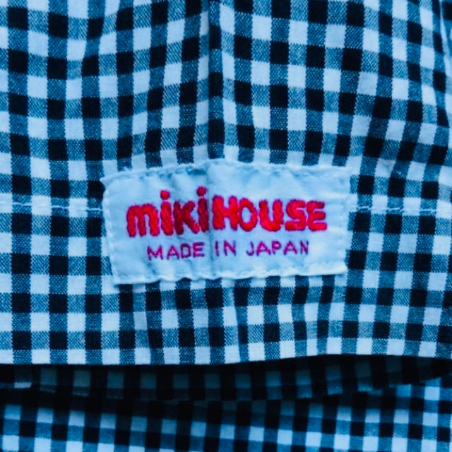 mikihouse(ミキハウス)のMIKIHOUSE☆ギンガムチェック半袖シャツ キッズ/ベビー/マタニティのキッズ服男の子用(90cm~)(ブラウス)の商品写真