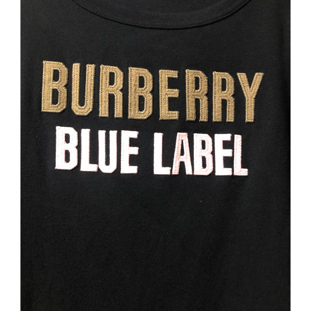 BURBERRY BLUE LABEL(バーバリーブルーレーベル)のバーバリーブルーレーベル  長袖　カットソー　ブラック　黒 レディースのトップス(Tシャツ(長袖/七分))の商品写真