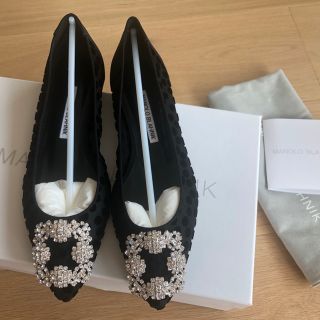 マノロブラニク(MANOLO BLAHNIK)の20SS マノロブラニク ハンギシ シースルードット柄 36.5(バレエシューズ)