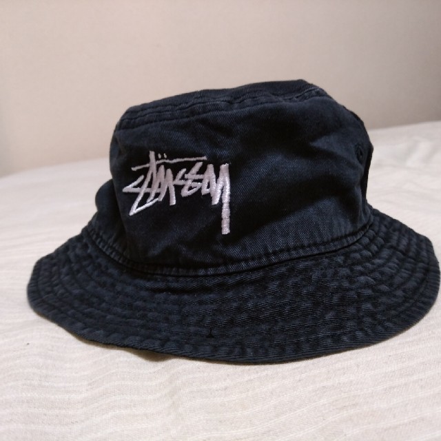 STUSSY - STUSSY 子供用バケットハット 帽子 黒の通販 by てゅるくん's