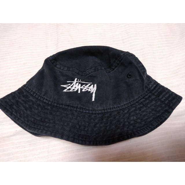 STUSSY - STUSSY 子供用バケットハット 帽子 黒の通販 by てゅるくん's 