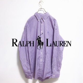 ラルフローレン(Ralph Lauren)の【USA古着】定番人気ラルフローレン ボタンダウン ストライプ シャツ(シャツ)