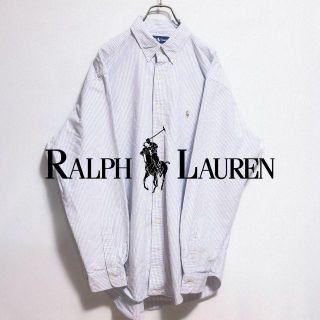 ラルフローレン(Ralph Lauren)の【USA古着】定番人気 ラルフローレン ストライプ ボタンダウン シャツ(シャツ)