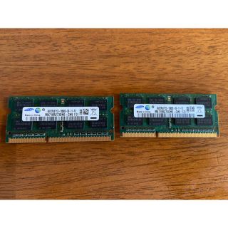 サムスン(SAMSUNG)のSamsungノートPC用メモリーS.O.DIMM DDR3 PC3 4GB×2(PCパーツ)