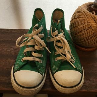 コンバース(CONVERSE)のグリーンのコンバース20㎝。(スニーカー)