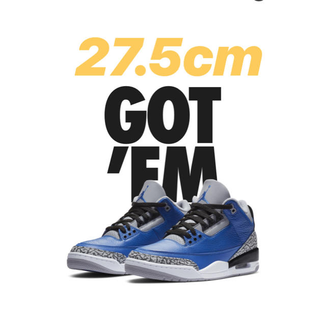 Nike Air Jordan 3 Blue Cementスニーカー