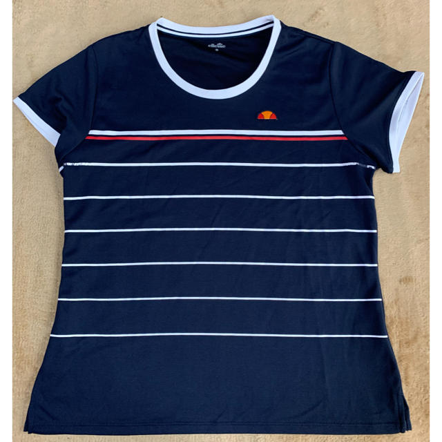 ellesse(エレッセ)のエレッセ　ボーダーシャツ　Lサイズ スポーツ/アウトドアのテニス(ウェア)の商品写真