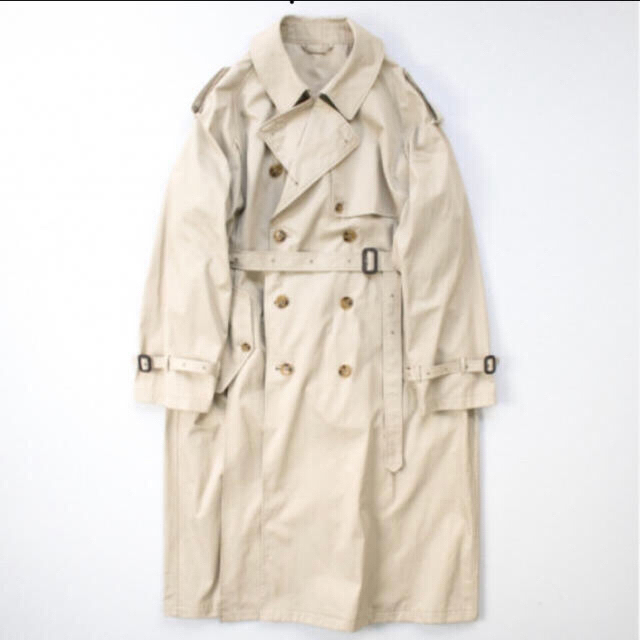 stein DOUBLE SHADE TRENCH COAT BEIGE メンズのジャケット/アウター(トレンチコート)の商品写真