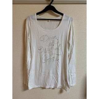 マウジー(moussy)のmoussy シンプルロゴスタッズ白ロンT(Tシャツ(長袖/七分))