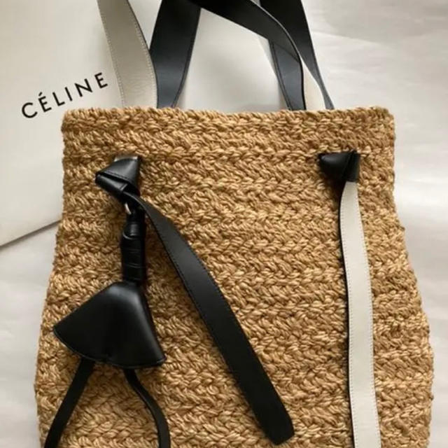 CELINE セリーヌ ストロー バッグ かご フィービー フィロ 超歓迎され ...