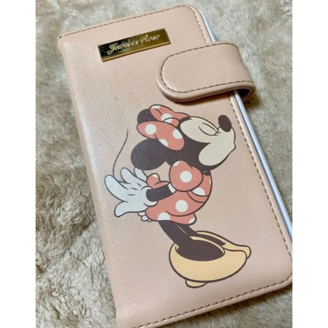 Jewelna Rose(ジュエルナローズ)のジュエルナローズ☆ミニー☆iPhoneケース　手帳型 スマホ/家電/カメラのスマホアクセサリー(iPhoneケース)の商品写真