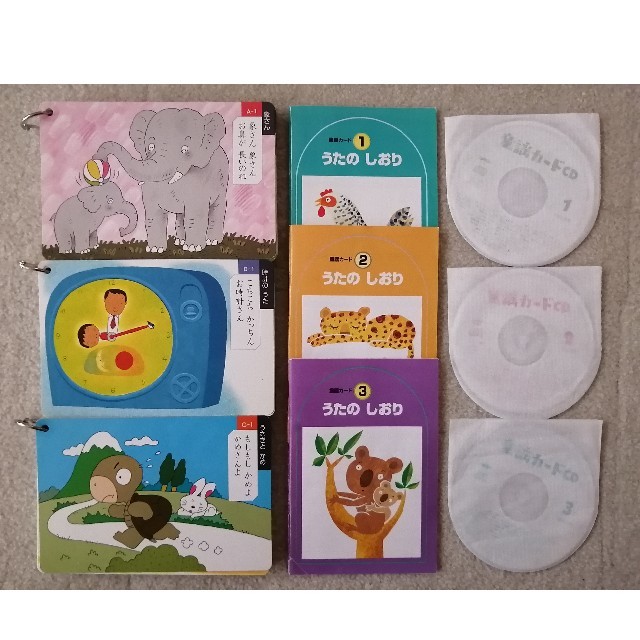 くもん　童謡カード１・２・３ キッズ/ベビー/マタニティのおもちゃ(知育玩具)の商品写真