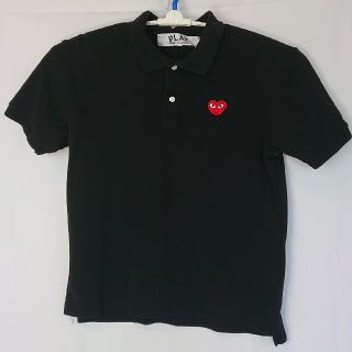 コムデギャルソン(COMME des GARCONS)のXL プレイ コムデギャルソン ポロシャツ ハート 黒(ポロシャツ)