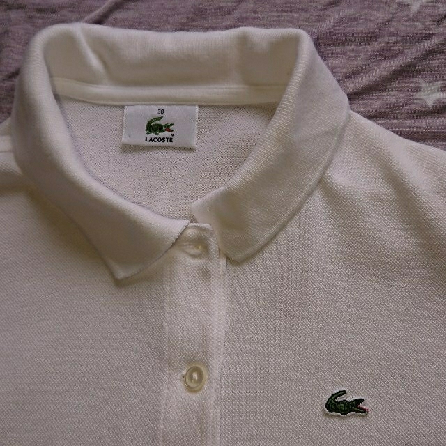 LACOSTE(ラコステ)の☆emma様専用☆ラコステポロシャツ レディース38 ホワイト レディースのトップス(ポロシャツ)の商品写真