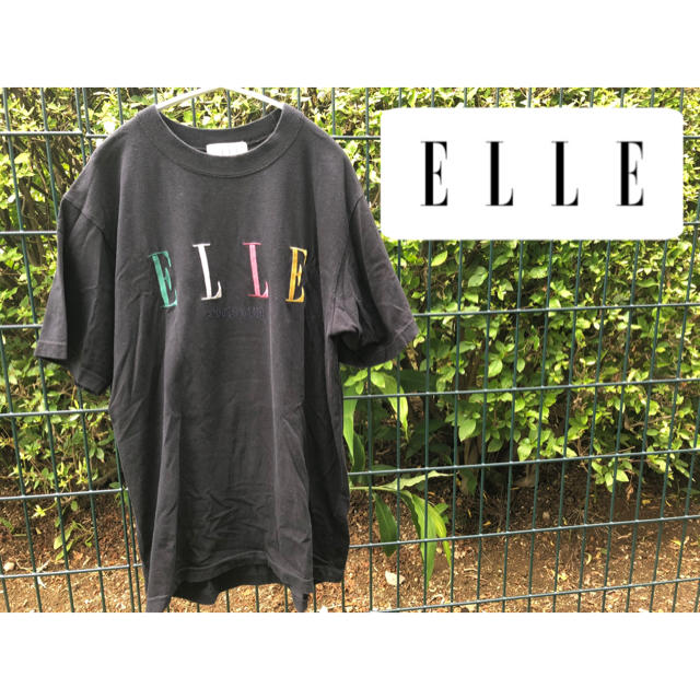 レア　ELLE エル　刺繍ロゴ　tシャツ 90's レトロ　古着女子にも！ | フリマアプリ ラクマ