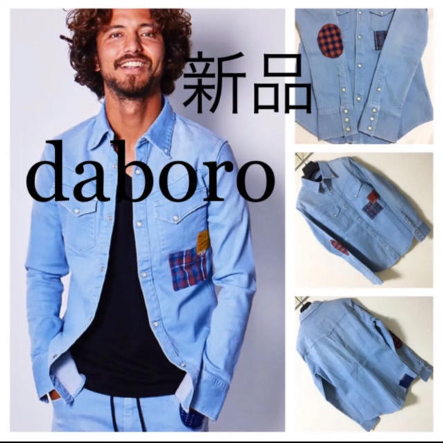 新品未使用◆daboro ダボロ◆リメイク ストレッチデニム ウエスタン シャツ