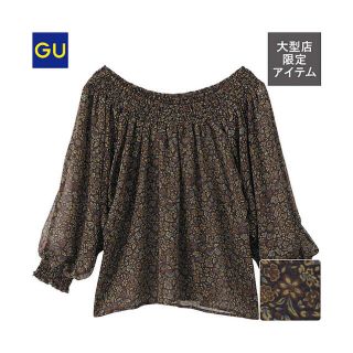 ジーユー(GU)のGU オフショルダーブラウス M〜L(カットソー(長袖/七分))