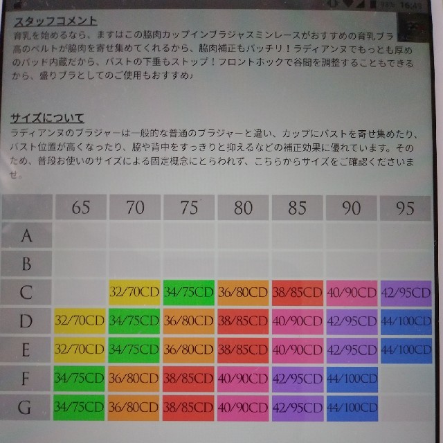 ラディアンヌ胸整ブラ レディースの下着/アンダーウェア(ブラ)の商品写真