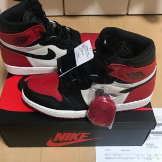 新品未使用 NIKE air jordan 1 og hi US10 つま赤(スニーカー)