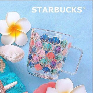 スターバックスコーヒー(Starbucks Coffee)の♡大人気♡ スターバックス 耐熱グラスマグ ゴールドシェル 355ml (グラス/カップ)