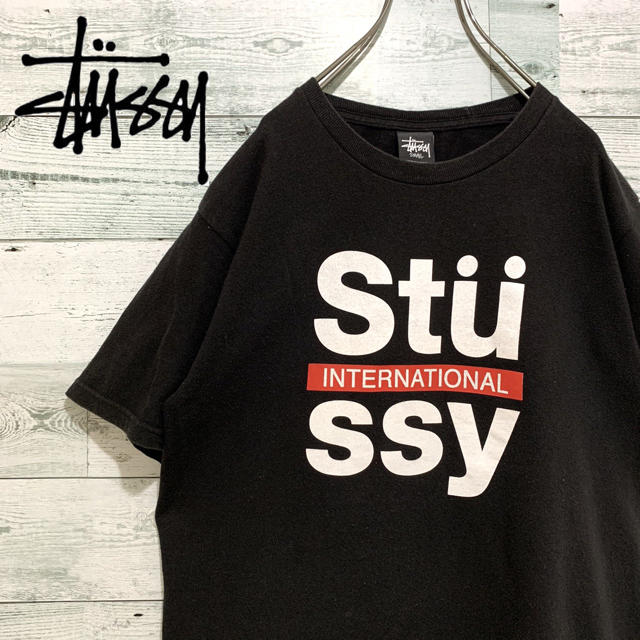 【人気】ステューシー stussy☆ビッグロゴ ブラック 半袖 Tシャツ