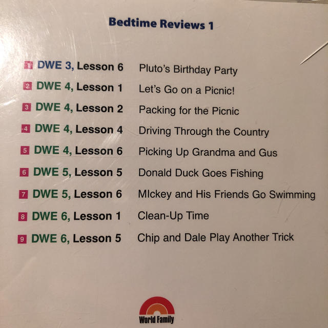 Disney(ディズニー)のDWE  Bedtime Review CD1,2 キッズ/ベビー/マタニティのおもちゃ(知育玩具)の商品写真