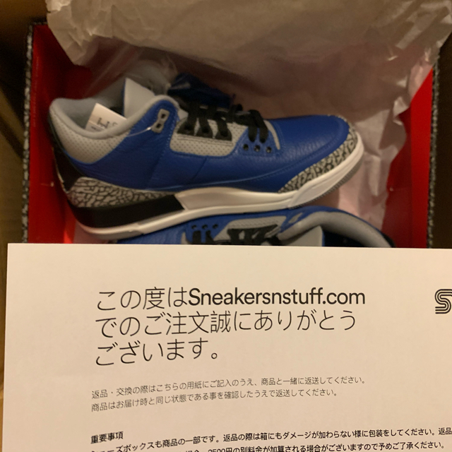 NIKE(ナイキ)のエアジョーダン3 バーシティロイヤル ブルーセメント メンズの靴/シューズ(スニーカー)の商品写真