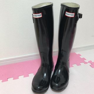 ハンター(HUNTER)のますみ様専用⭐︎ ハンター　レインブーツ　黒　エナメル　⭐︎(レインブーツ/長靴)