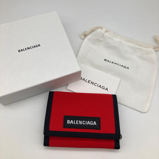 セレクトショップ購入 バレンシアガ BALENCIAGA 折財布 エクスプローラー レッド 新品