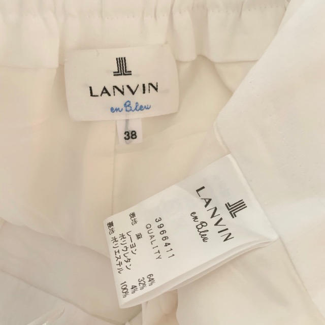 LANVIN en Bleu(ランバンオンブルー)のLANVIN♡麻混紡ワイドパンツ レディースのパンツ(カジュアルパンツ)の商品写真