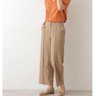 ナチュラルビューティーベーシック(NATURAL BEAUTY BASIC)の新品■NBB リネンライクストレートワイドパンツ(カジュアルパンツ)