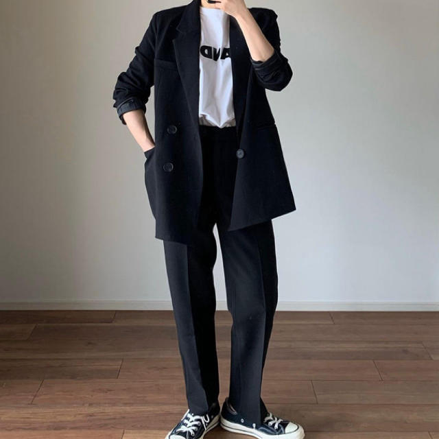 ACNE - oksoon セットアップスーツ ブラックの通販 by T|アクネならラクマ