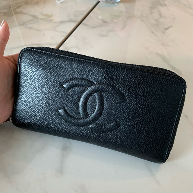 専用　CHANEL キャビアスキン 長財布レディース