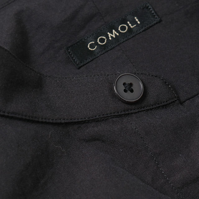 【19ss/希少品】comoli バンドカラーシャツ  ブラック サイズ 1 3