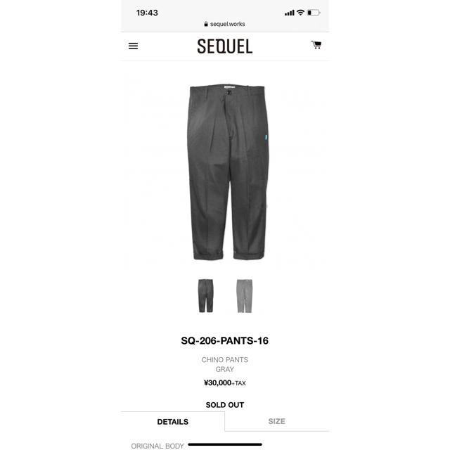 国内外の人気! PANTS CHINO sequel - FRAGMENT チノパンツ Mサイズ