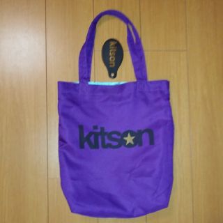 キットソン(KITSON)のkitson エコバッグ 紫色 肩掛け、折りたたみ可能 美品(エコバッグ)