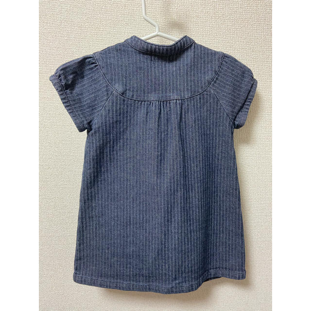 mikihouse(ミキハウス)のワンピース　ミキハウス　100 デニムワンピース キッズ/ベビー/マタニティのキッズ服女の子用(90cm~)(ワンピース)の商品写真