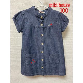 ミキハウス(mikihouse)のワンピース　ミキハウス　100 デニムワンピース(ワンピース)