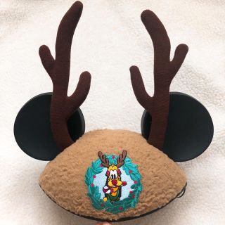 ディズニー(Disney)のクリスマス　プルート　イヤーハット(キャラクターグッズ)