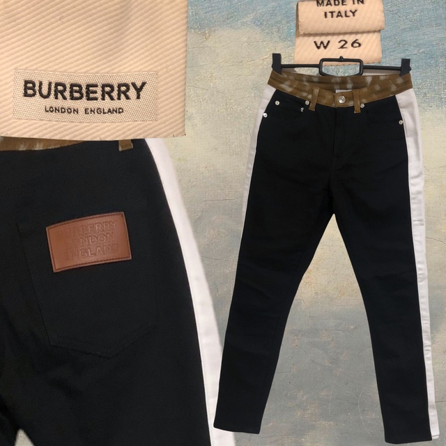 BURBERRY(バーバリー)のバーバリー　ロンドン　ラインパンツ　W26 レディース レディースのパンツ(デニム/ジーンズ)の商品写真